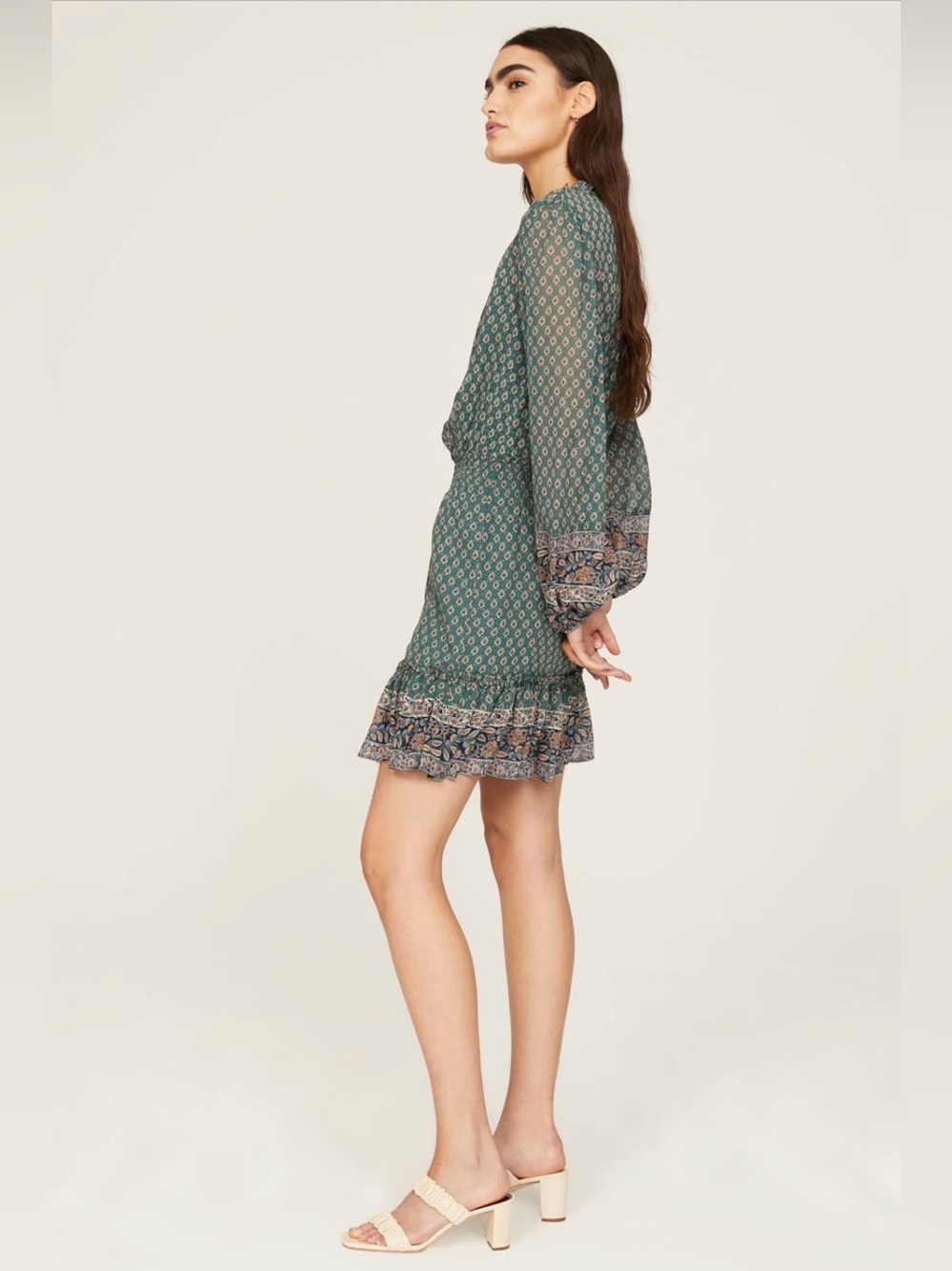 Veronica Beard Destiny Dress - Green - size 12 - Picture 2 of 7